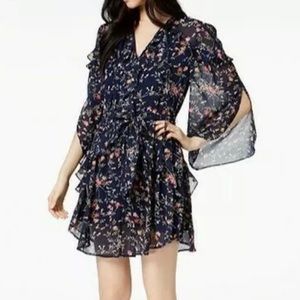 Shelli Segal LAUNDRY floral belted dress